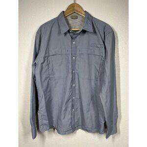 Great Northwest Shirt Mens Large Blue Long Sleeve Outdoor Performance Hiking